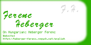 ferenc heberger business card